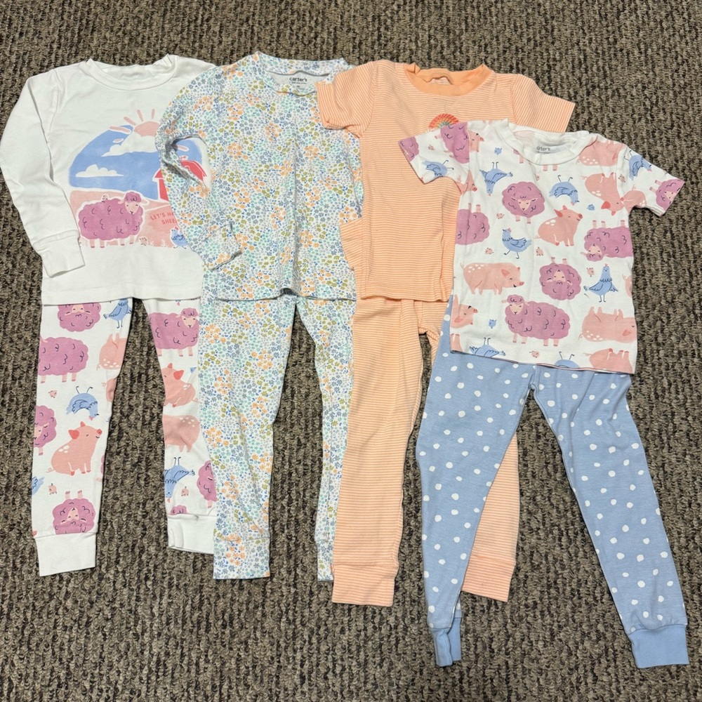 Carter’s just one you cotton pajama lot 4t
